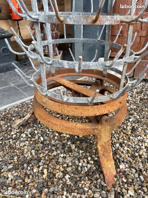 Rare Hérisson / Égouttoir / Porte Sèches Bouteilles tournant