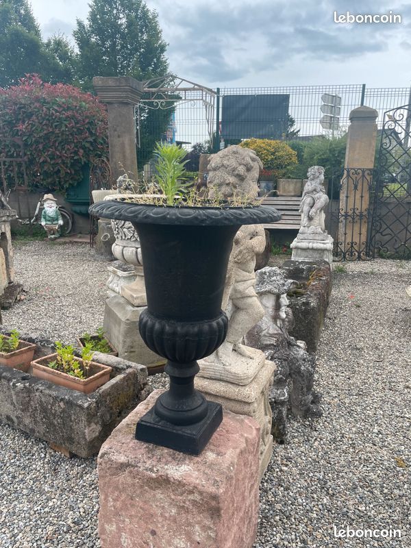 Paire de vases / vasques Médicis en fonte de fer 62 cm