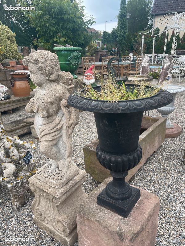 Paire de vases / vasques Médicis en fonte de fer 62 cm