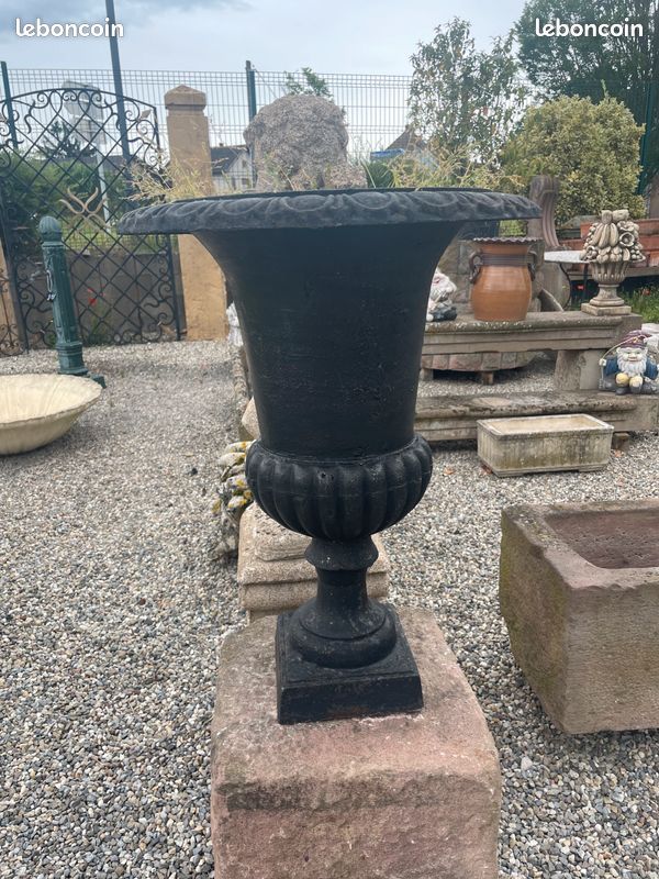 Paire de vases / vasques Médicis en fonte de fer 62 cm