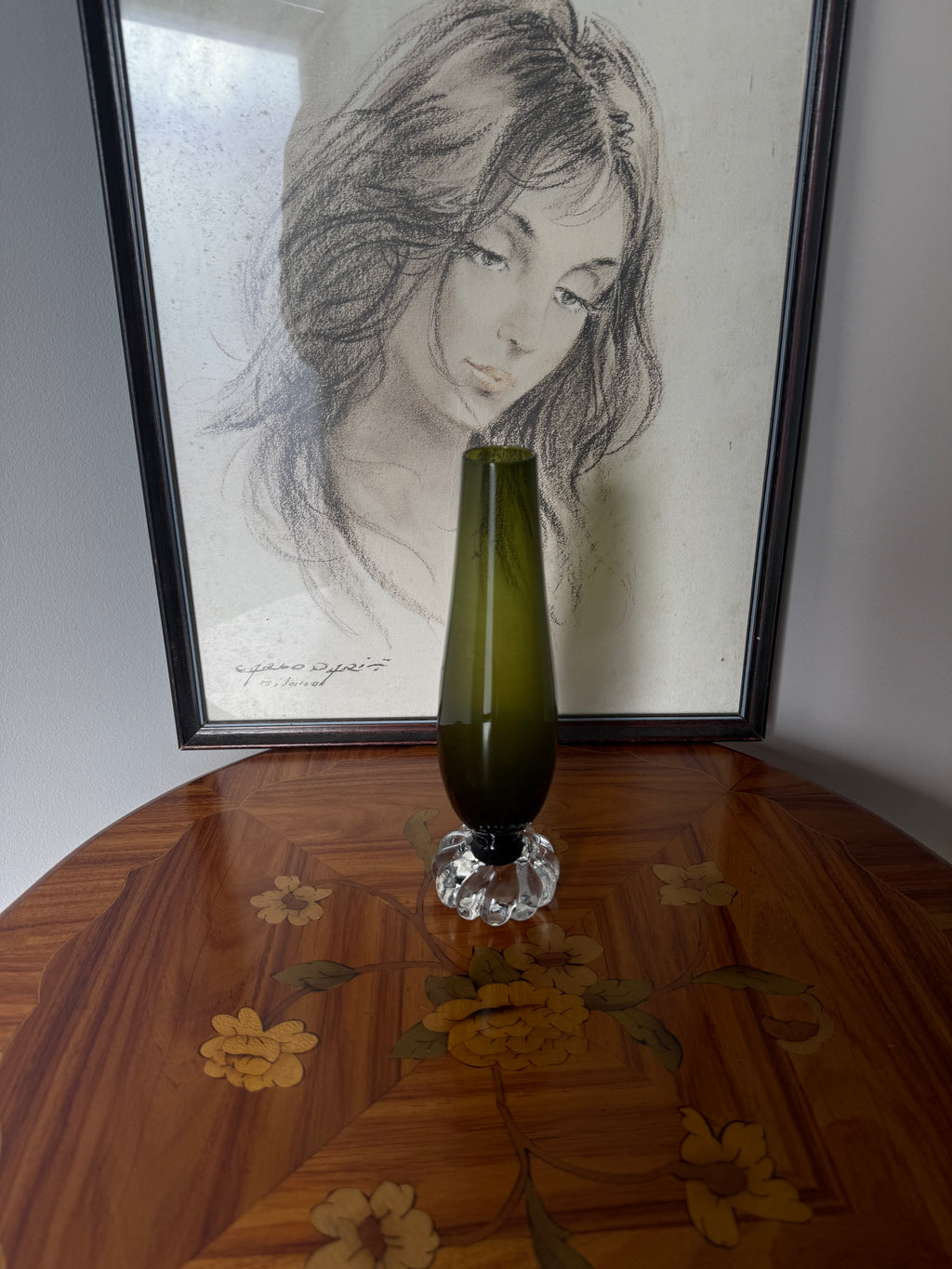 Vase vintage Scandinave en verre ambré par ASEDA