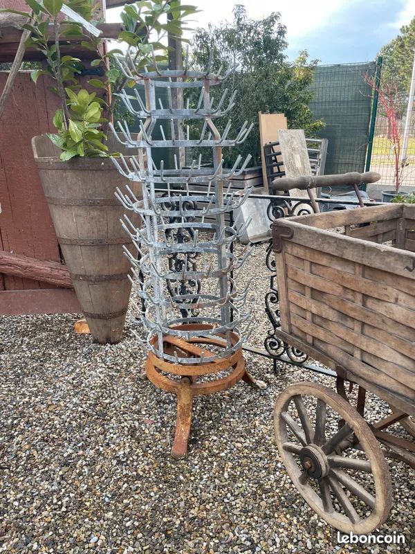Rare Hérisson / Égouttoir / Porte Sèches Bouteilles tournant